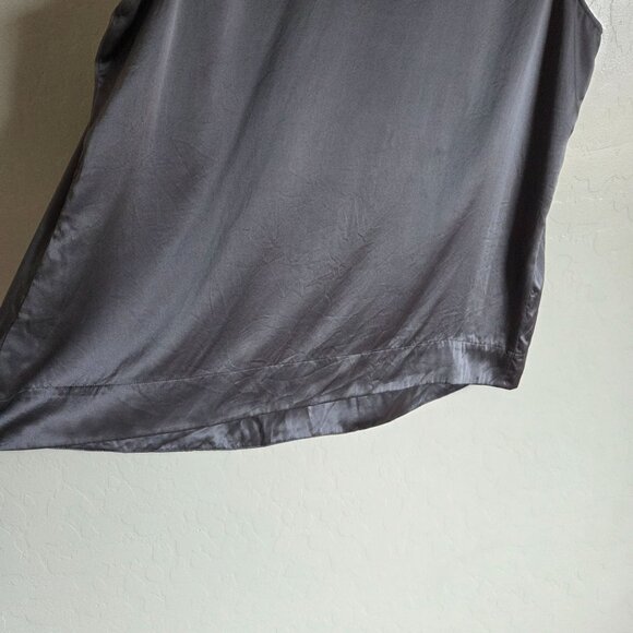 J.Jill 100% Silk Pleated Ruffled Sleeveless Blouse Top Grey/Silver Size 2X Plus - Picture 7 of 10